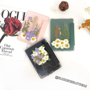 Pressed natural real flowers kindle case for paperwhite 11th gen 6.8&#39;&#39;,kindle oasis case,resin kindle case,paperwhite 12th gen,gifts
