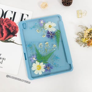 Echte gepresste Blume iPad Hülle für iPad Air 11"13"2025,iPad Air 6 5 4,iPad 10th 11th gen 2022,iPad mini 7,iPad Air Pro 11"13"2024 case."