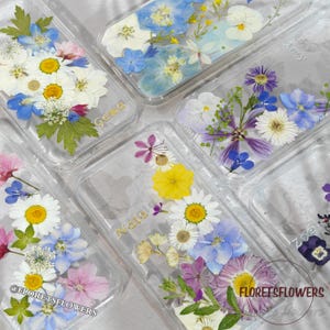 Pink nature pressed flower phone case for iPhone 17 16e 16 15 14 13,Google Pixel 9A 8A 10 pro xl,Samsung z flip fold 7/6/5 S25 Edge S24 A06