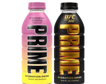 Prime Hydration Strawberry Banana & UFC 300 Bundle In Hand Ready To Ship USA Import