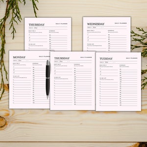 24 Hour Daily Planner Printable, Hourly Planner, Weekly Planner, Military Time Plan, Time Blocking Template, Work Day Schedule, To do List.