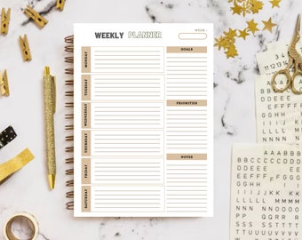 Minimalist Weekly Hourly Planner, Weekly Schedule, Daily Planner, Planner Template, 2024 Weekly Organizer, To Do List printable, Task Plan.