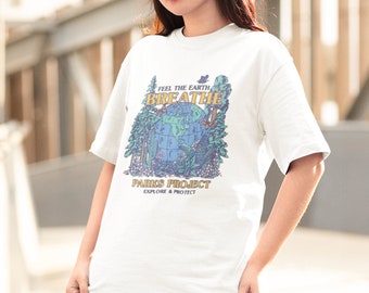 Feel The Earth Breathe Shirts, Planet T-Shirt, Graphic Tees, Be Kind To Our Planet T-Shirt, Environmental Gifts, Climate Change Sweatshirt