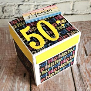 Personalisierte Explosionsbox zum Geburtstag - personalisierte Überraschungsbox zum Geburtstag - personalisierte Geschenkbox  Geburtstag