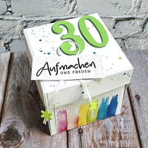 Personalisierte Explosionsbox zum Geburtstag - personalisierte Überraschungsbox zum Geburtstag - personalisierte Geschenkbox  Geburtstag
