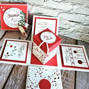 Personalisierte Explosionsbox zu Weihnachten - personalisierte Überraschungsbox zu Weihnachten - Geschenkbox Weihnachten Weihnachtsgrüße