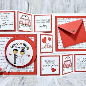 Glückwunschkarte zur Hochzeit personalisierbar mit Namen und Datum der Hochzeit mit Umschlag , Geschenkidee zur Hochzeit, Gutschein Hochzeit