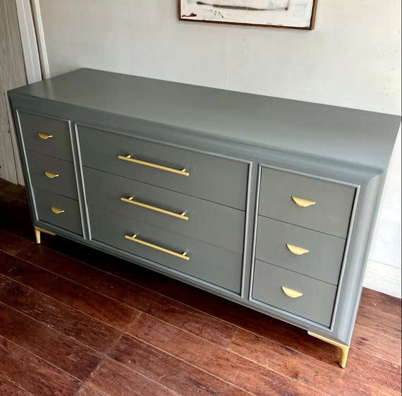 SOLD * MCM Refurbished Sage Green Dresser - Etsy SOLD * MCM Refurbished Sage Green Dresser - Etsy