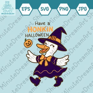 SVG de Halloween con la boca abierta, clipart de ganso brujo divertido, PNG, JPG, archivo de corte para Cricut, tarjetas de arte para guardería, sublimación, calabaza para Halloween