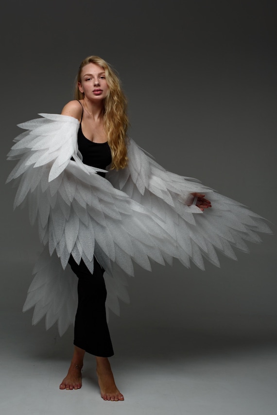 Angel Wings 50cm By 60cm Adult White Feather Angel Wings 50cm By 60cm Adult White Feather