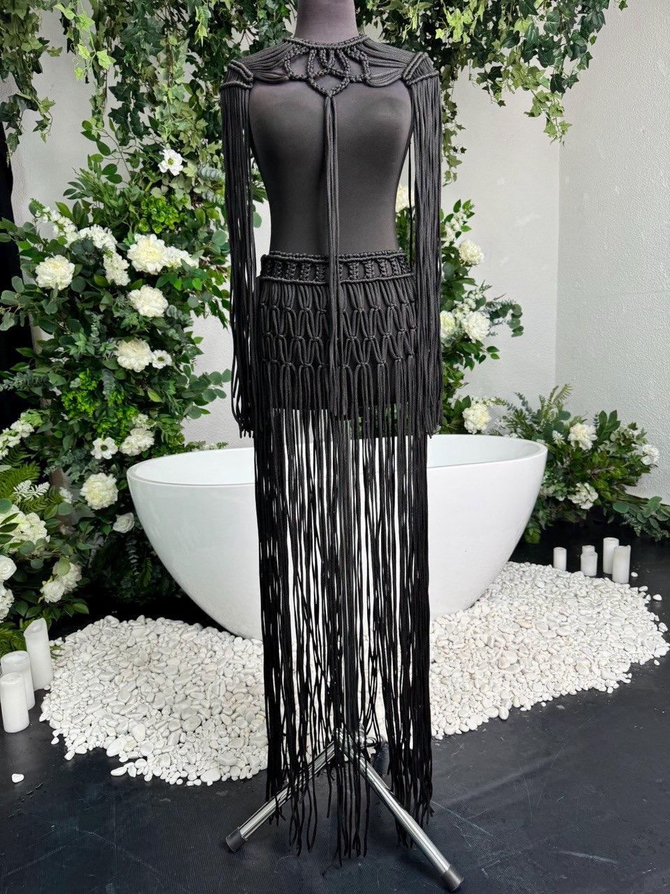 Black Macrame Dress - Etsy Black Macrame Dress - Etsy