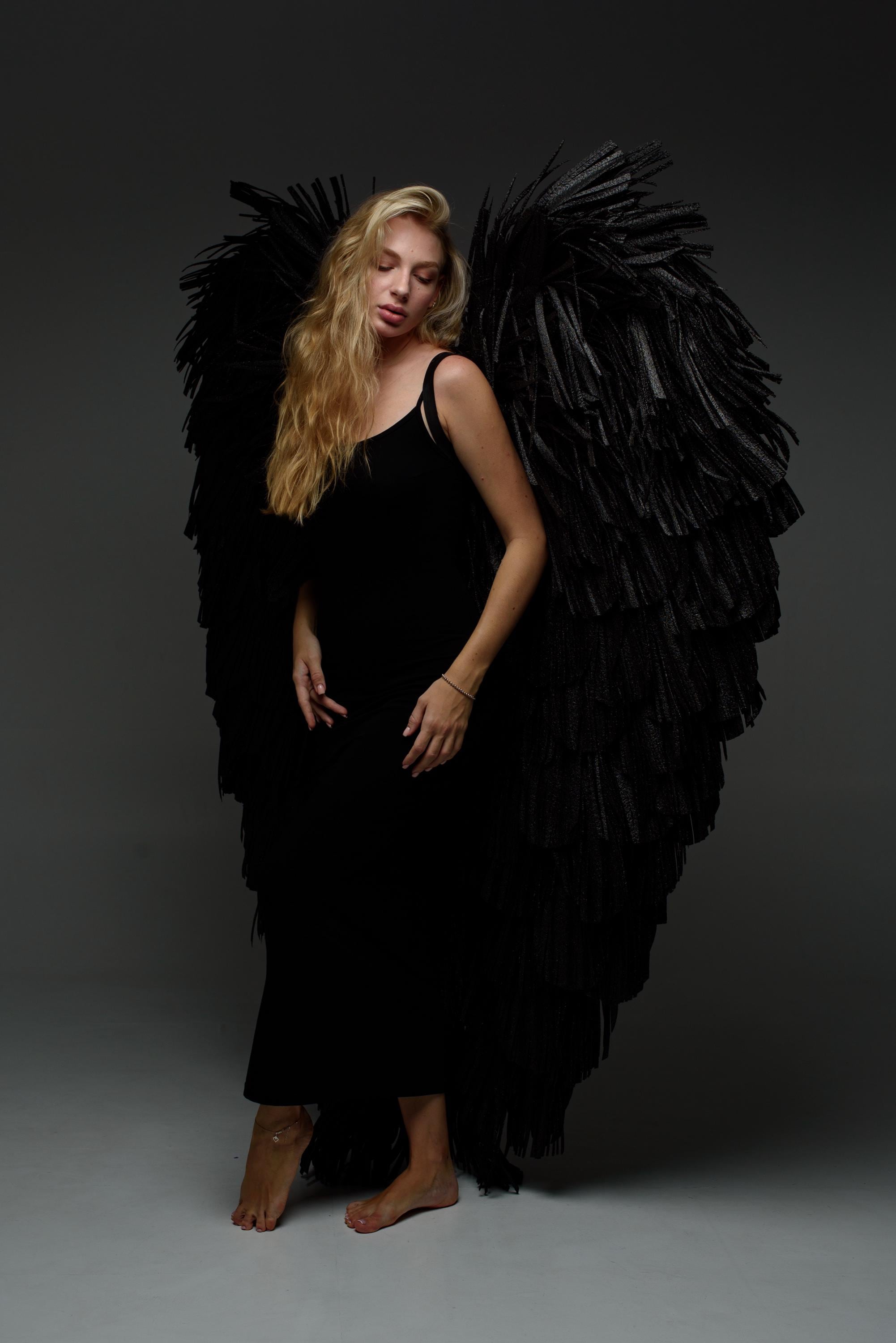 トリートユアセルフ angel wings long dress black トリートユアセルフ angel wings long dress black