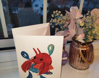 Lobster card - blank but can be personalised