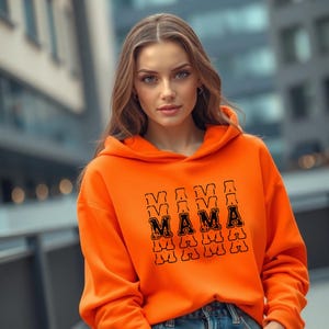 Mama Hoodie Sweatshirt, Mother&#39;s Day Gift, Mom Life Pullover, Parenting Apparel, Cozy Jumper for Women