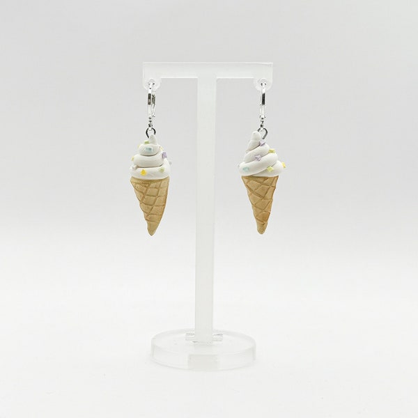 Custom Sweet Treat Earrings - Handmade Polymer Clay Ice Cream & Cupcake Earrings - Choose Your Flavor and Color