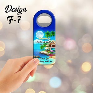 Custom Wedding Magnet, Jamaica Beach Favor, Tropical Souvenir, Magnet Keepsake, Beach Wedding Gift, Destination Gift