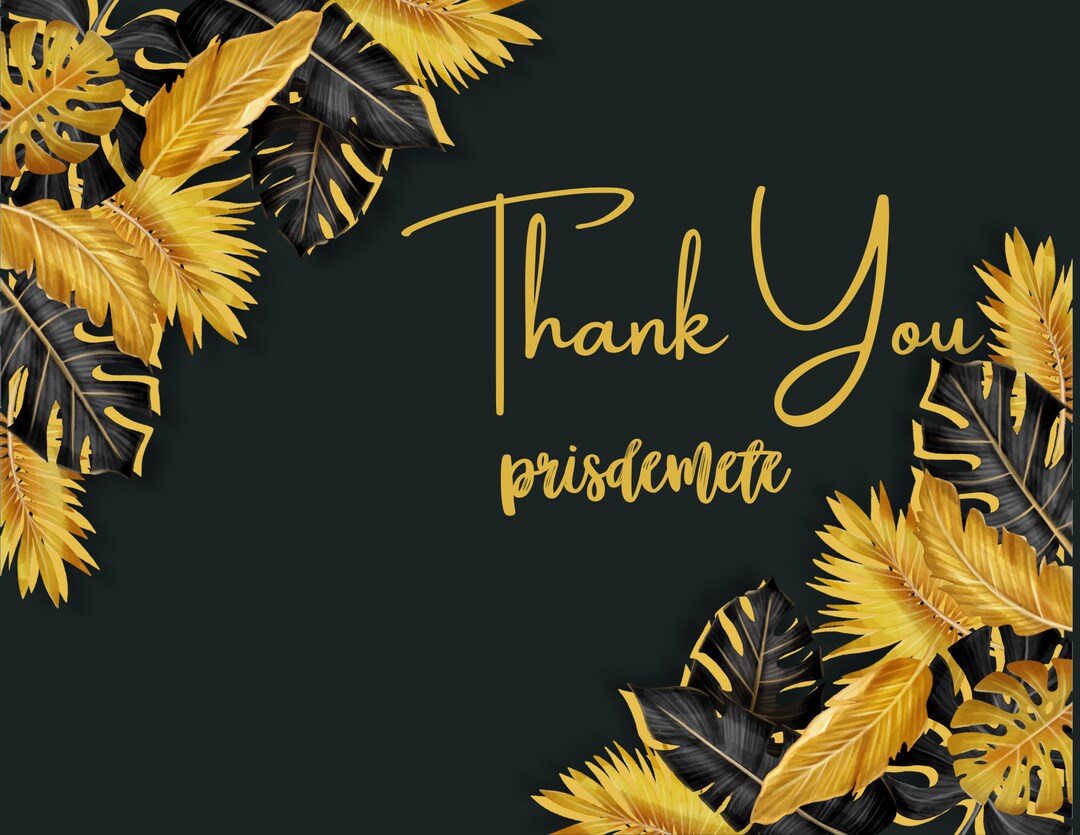 Rintable Thank You Card - Etsy