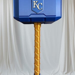 3D Pinted Kansas City Royals Inspired Thor Hammer