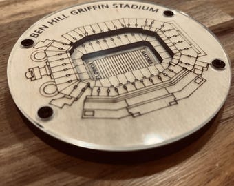 3D College Football Stadium Wood Coaster –  Fan Gift, Home Bar Decor