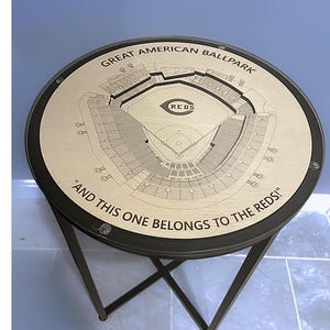 3D Wood Baseball Stadium End Table - MLB Fan Gift