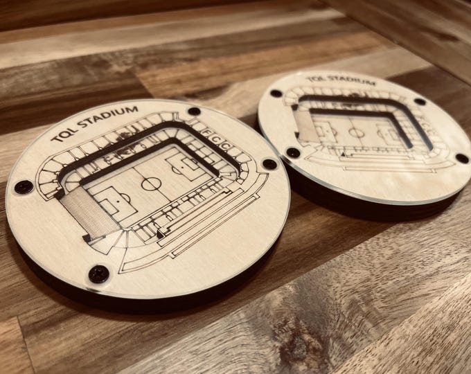 Pro Soccer Stadium Coasters - 3D Wood Coaster, Soccer Gift, Sports Gift, Home Bar