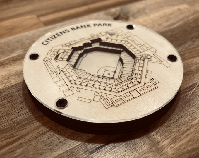 3D Baseball Stadium Wood Coaster - MLB Fan Gift