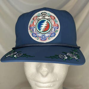 Grateful Dead "Sissy's Quilt" Rising Ivy Nylon Rope Hat - Deep Blue