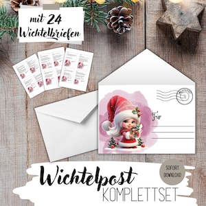 Secret Santa letters to print | Secret Santa post | Christmas elves | Secret Santa accessories | Christmas | Advent calendar/Advent