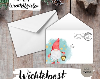Wichtelbriefe zum Ausdrucken | Wichtelpost | Weihnachtswichtel | Wichtelzubehör | Weihnachten | Adventskalender/ Advent