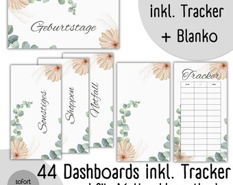 44 Dashboards (Cover Sheets) + Tracker Gold Design for A6 Envelopes Envelope Method in Budget Binder | Digital PDF Download