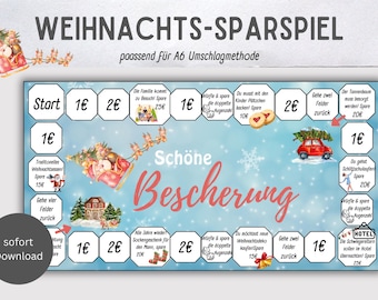 Christmas Savings Game Set Dice Savings Game/Challenge Saving | A6 Zipper Envelope Method | PDF Download/ Budget