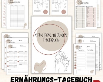 Nutrition diary, weight loss diary, diet diary, losing weight, healthy eating, weight loss planner, fitness planner, fitness tracker, calorie table