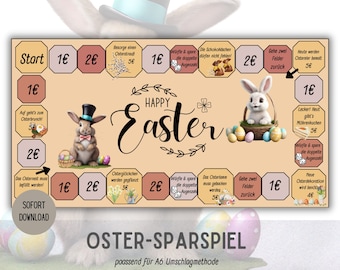 Savings Challenge Set Easter Savings Game / PDF suitable for A6 envelopes in savings binder / Digital Download / Budgeting / Budget Binder / German