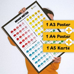 Mood Meter | Stimmungsmesser | eMochi | Emotionen | Gefühle | Emotionale Intelligenz | Deutsch | Poster | Digitaler Download | PDF