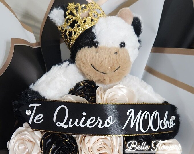 Cow Ribbon Ramo Ramo Buchon Eternal Roses Bouquet Ramo Buchon Te Quiero Moocho Cow ...