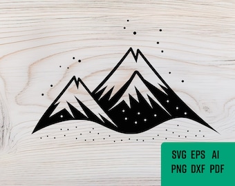 Mountain SVG | Wilderness svg | Mountain Clipart | File For Cricut | Cricut | Mountain Silhouette | Outdoors SVG | png ai pdf dxf eps jpg