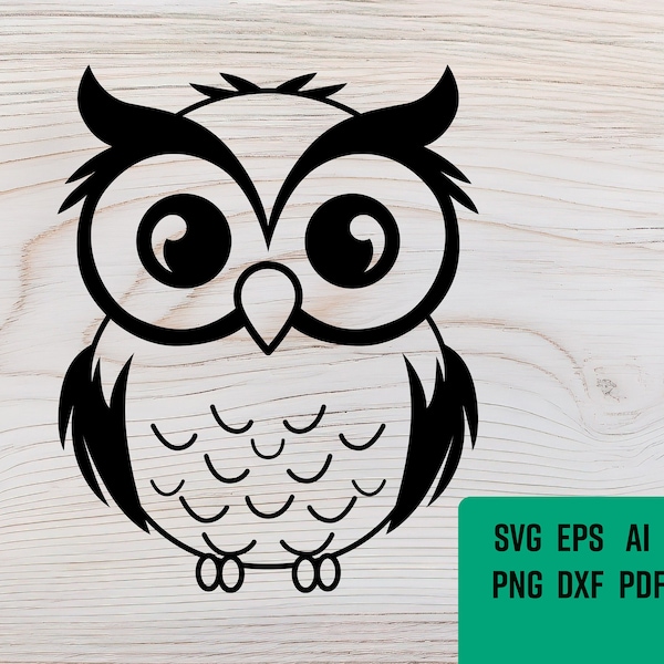 Cute Owl SVG | Zentangle | Woodland Animals SVG | Vector | Owl Clipart | Cricut | Owl Silhouette | T-Shirt | png ai pdf dxf eps jpg