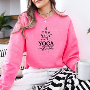 Yoga Instructor Sweatshirt , Minimalist Sweatshirt, Tonal Sweatshirt, Namaste Shirt, Yoga Teacher Gift, Yogi Gift, Yoga Hoodie, Yoga Shirt