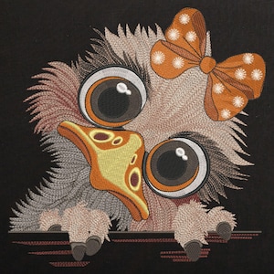 Cute Peeking Ostrich Machine Embroidery design, Funny Birds Embroidery File, Pes embroidery pattern. 8 Sizes Instant download