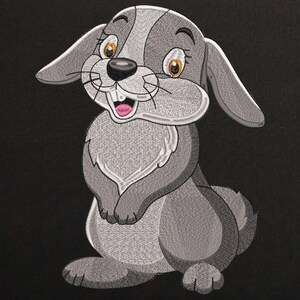 Happy Easter Bunny Boy Machine Embroidery Design, Cute Cartoon Rabbit Embroidery File, Woodland animal Hare Embroidery Pattern 8 Sizes