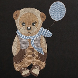Vintage Teddy Bear Embroidery Design: Baby & Kids (8 Sizes) (PES)