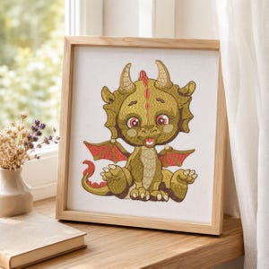 Baby Dragon Gift Bag Backpack Machine Embroidery Design Digital Download File