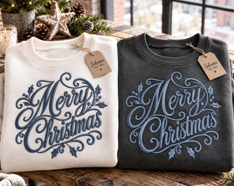 Christmas Jacket Back Lettering Machine Embroidery Design Merry Christmas Sweatshirt Digital Download File
