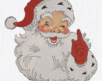 Weihnachtsmann Stickdatei: Festliches Weihnachtsmuster (Digitaler Download)