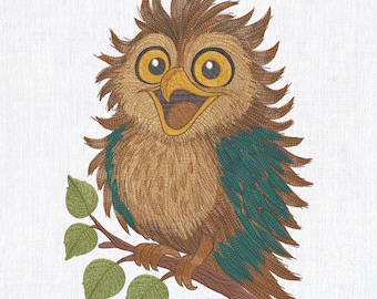 Cartoon Owl Machine Embroidery Design: Woodland Animal Pattern (6 Sizes) (Digital Download
