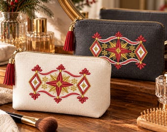 クリスマスギフトバッグの機械刺繍デザインポーチトートデジタルダウンロードファイル