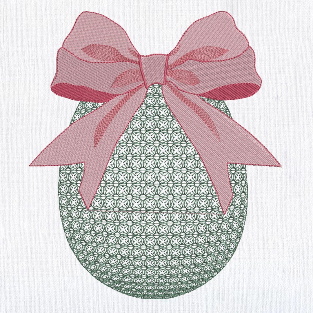 Easter Egg With Bow Machine Embroidery Design (PES) - Etsy