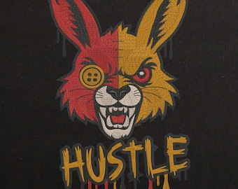 Grumpy Rabbit Embroidery design Halloween Horror Urban Style. 6 sizes. Instant Download