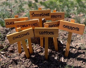Cedar Garden Marker-Laser Engraved Plant Labels- Rot Resistant Garden Signs