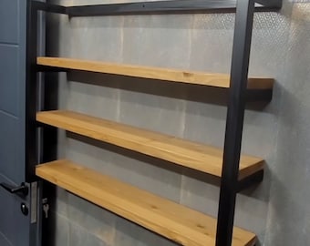 modern metal / wood 3 tier shelf